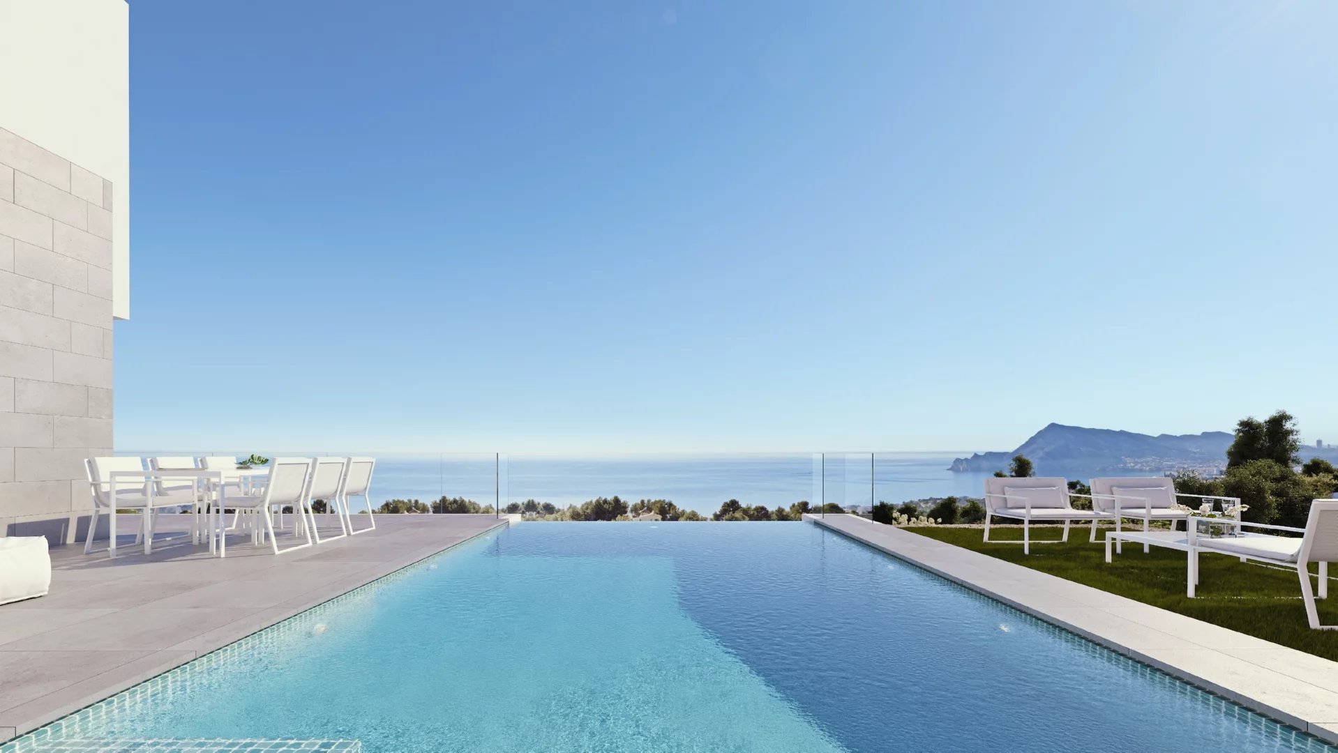 Villa de nueva construcción con impresionantes vistas al mar