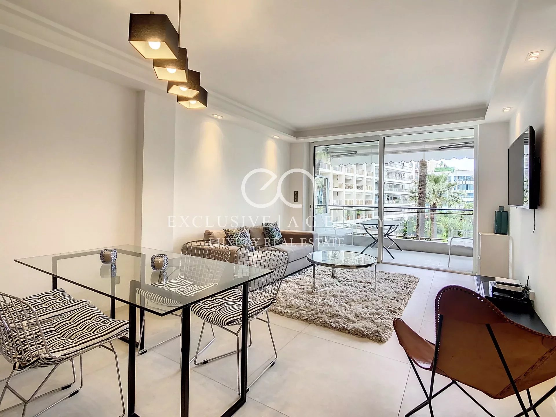 Cannes center Croisette rental 3 rooms with terrace and sea view