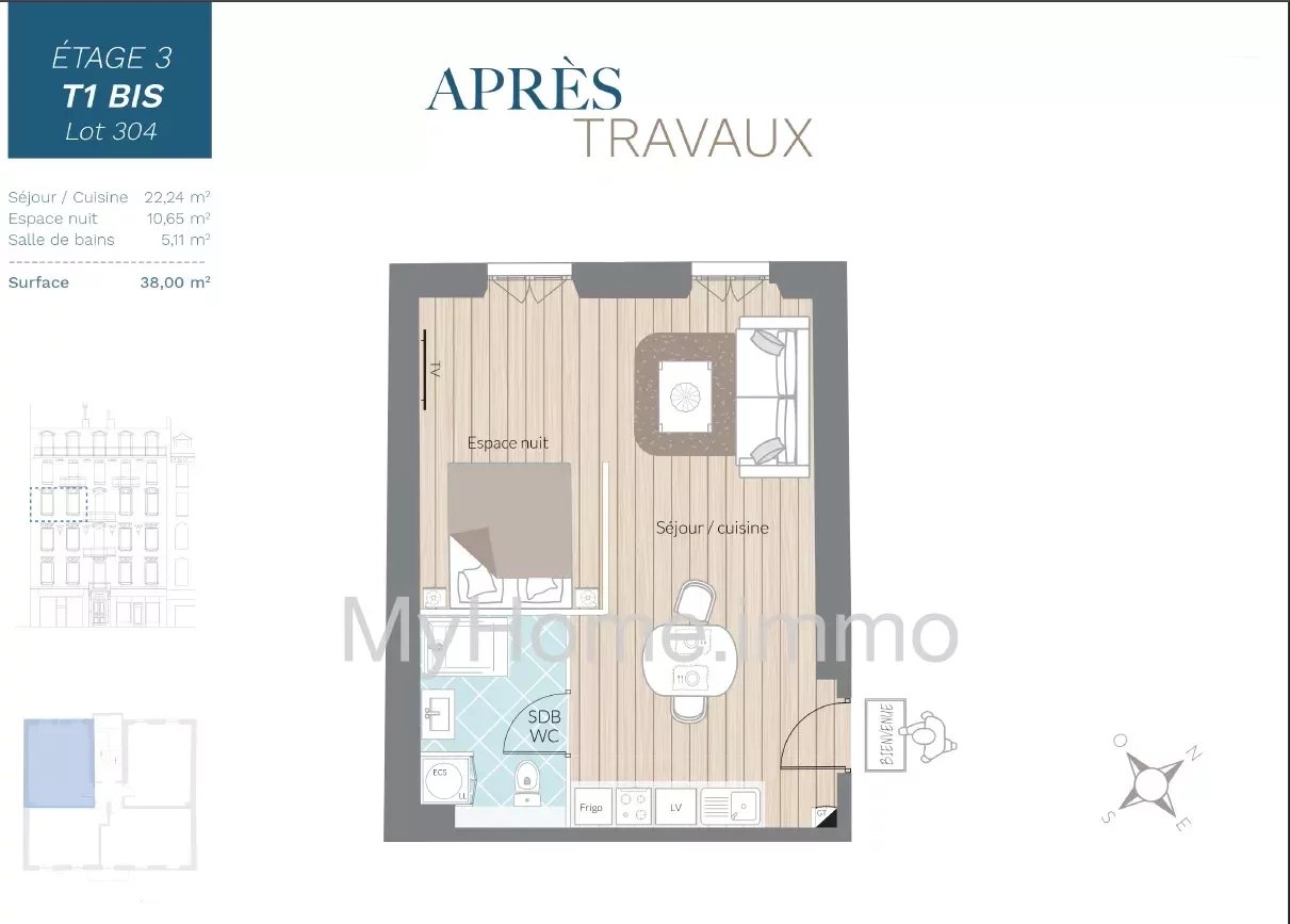Vente Appartement 38m² 1 Pièce à Nice (06000) - Myhome.Immo