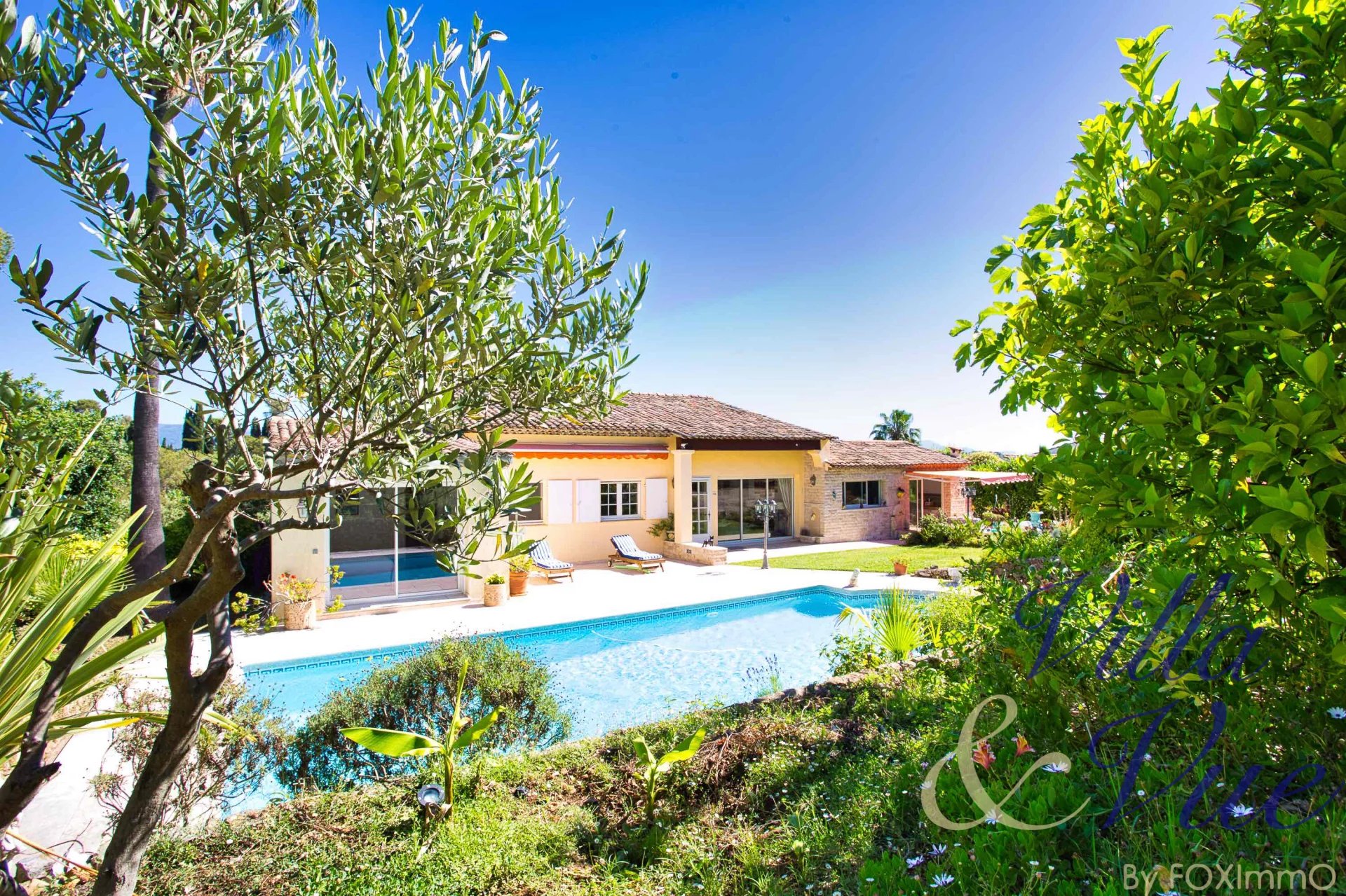 Côte d'Azur Biot sea view very quiet house 5/6 PC, 280 m2 + large apartment