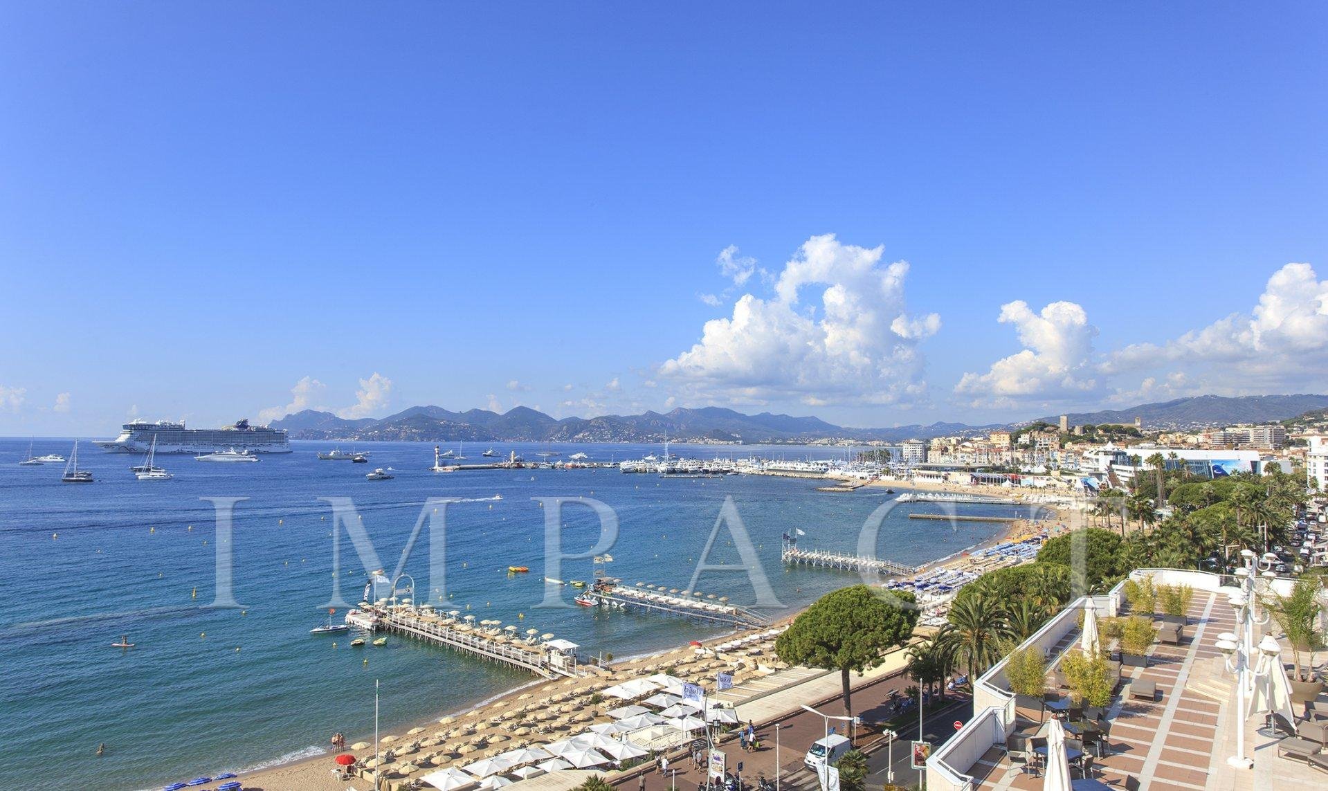 Superbe Penthouse sur la  Croisette à Louer, vue panoramic sur la baie de Cannes