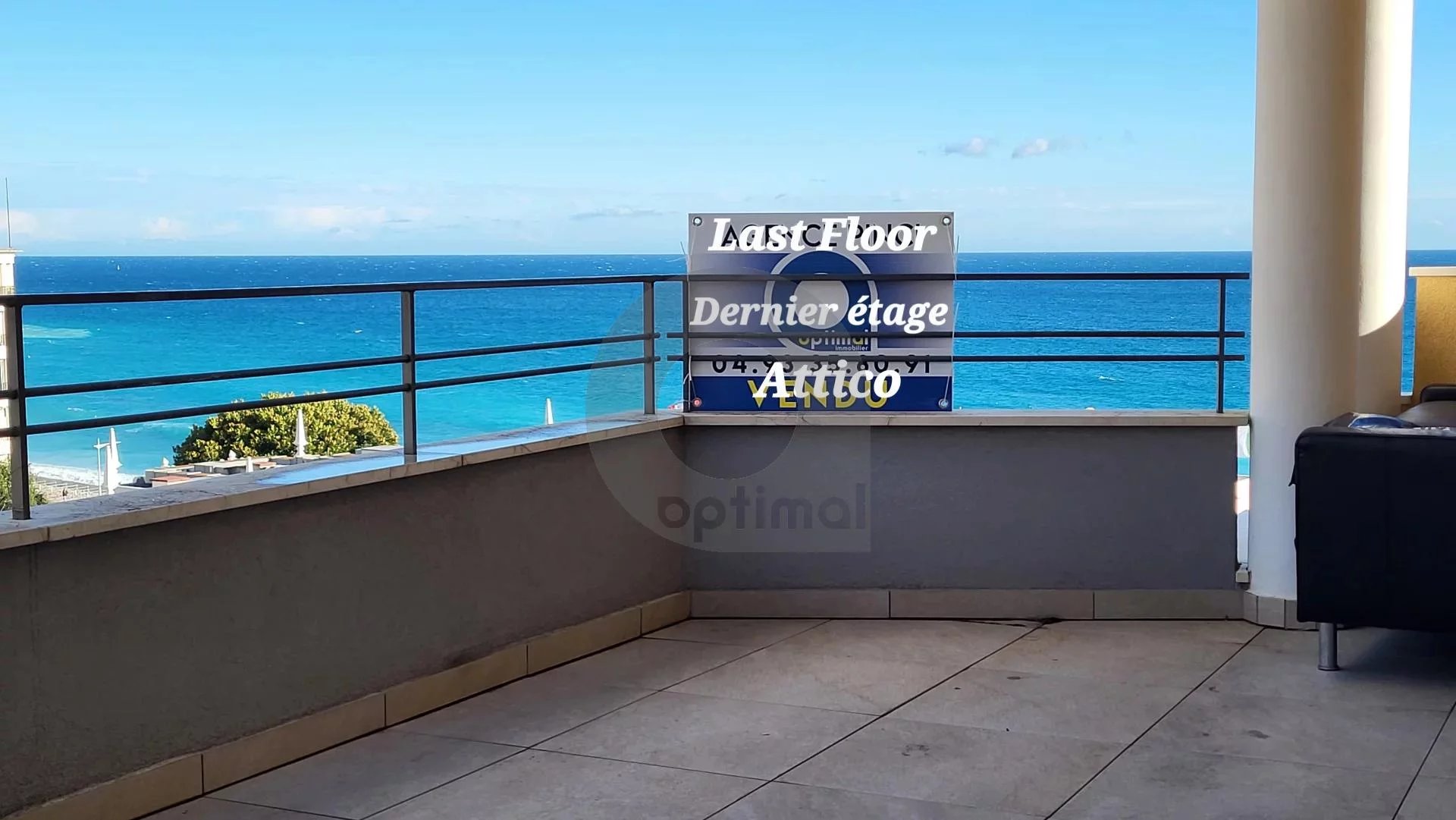 Attico - Mentone centro - Appartamento Trilocale - Terrazza 45M² - vista panoramica.
