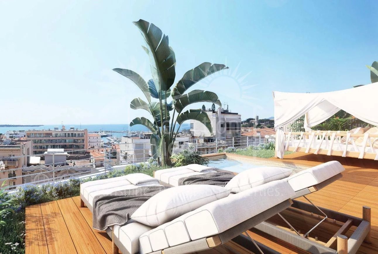 Villa op het dak met panoramisch uitzicht op zee Cannes
