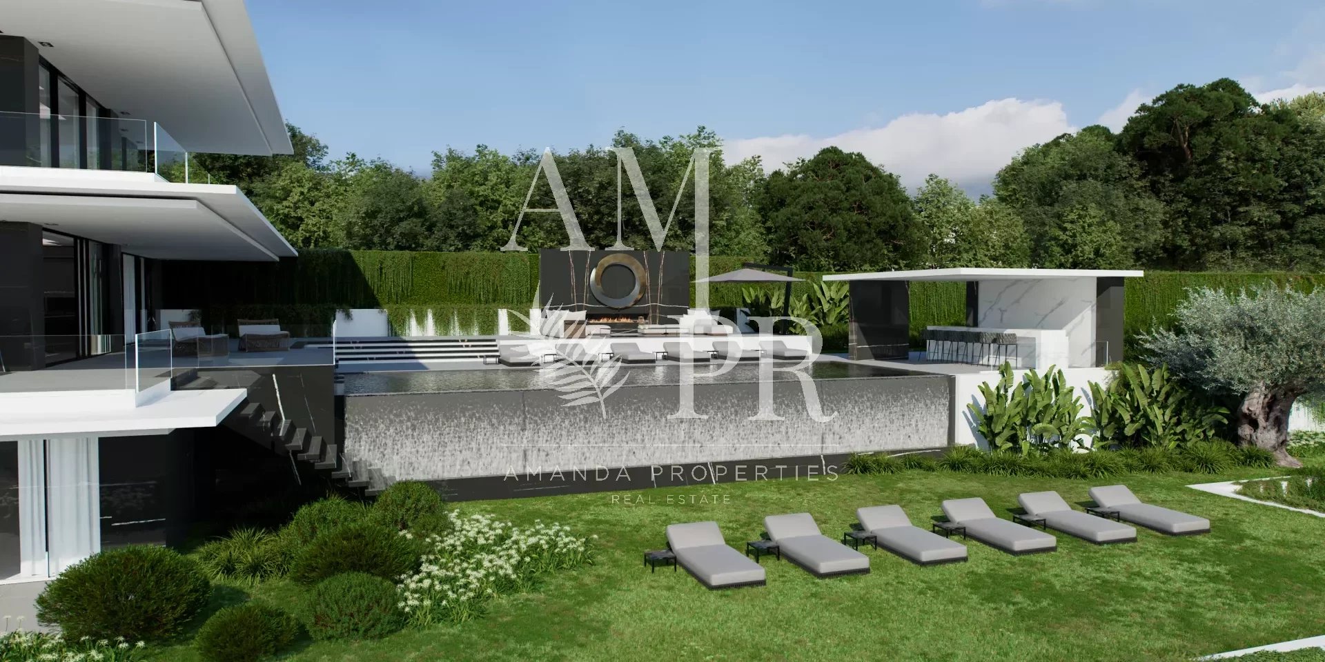 Le Cannet: villa contemporaine neuve avec piscine