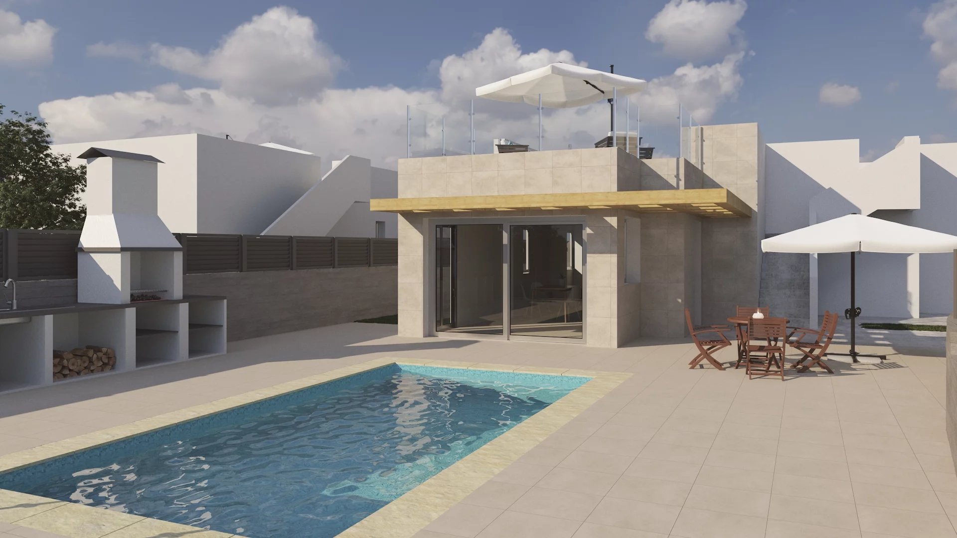 Maison individuelle haut de gamme avec piscine