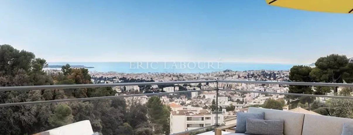 NEW 4 rooms apartment with terrace sea view - cellar, garages - near Cannes