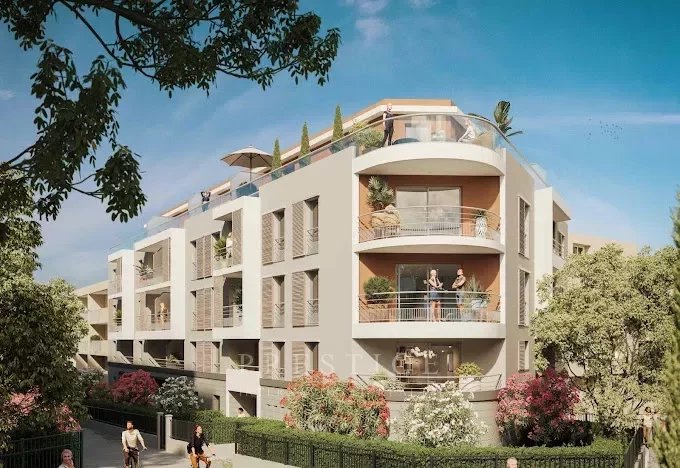 Juan les pins, new 2 bedrooms flat with terrace, cellar & parking