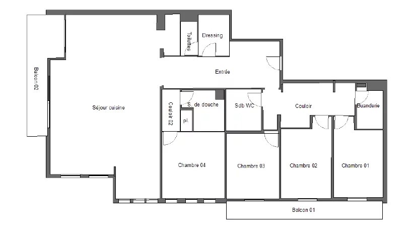 78390 Bois-d'Arcy - Appartement 6p - 122M²