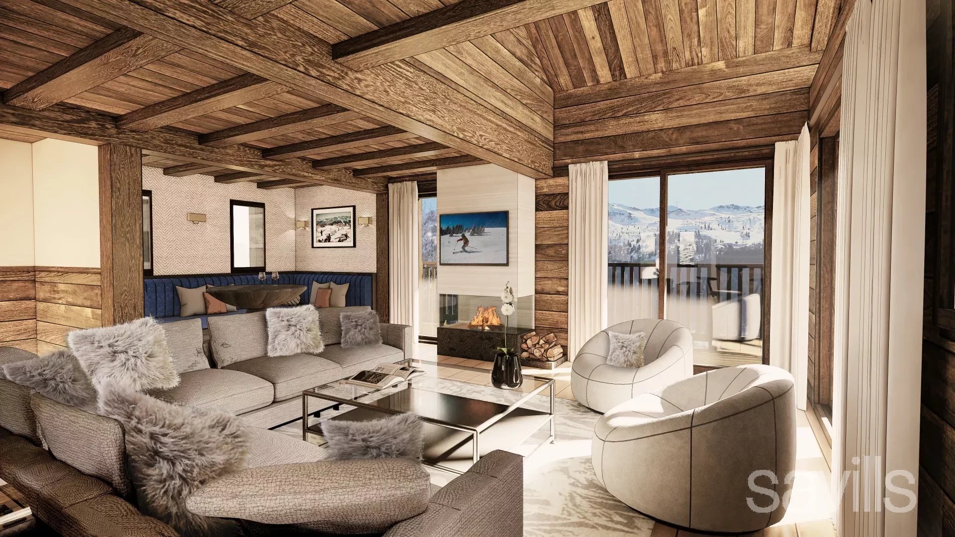 Stunning new chalet with breathtaking views of the surrounding peaks.