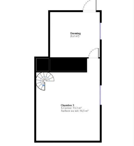 Appartement 3 pièces  de 69m² + Terrasse de 210 m²