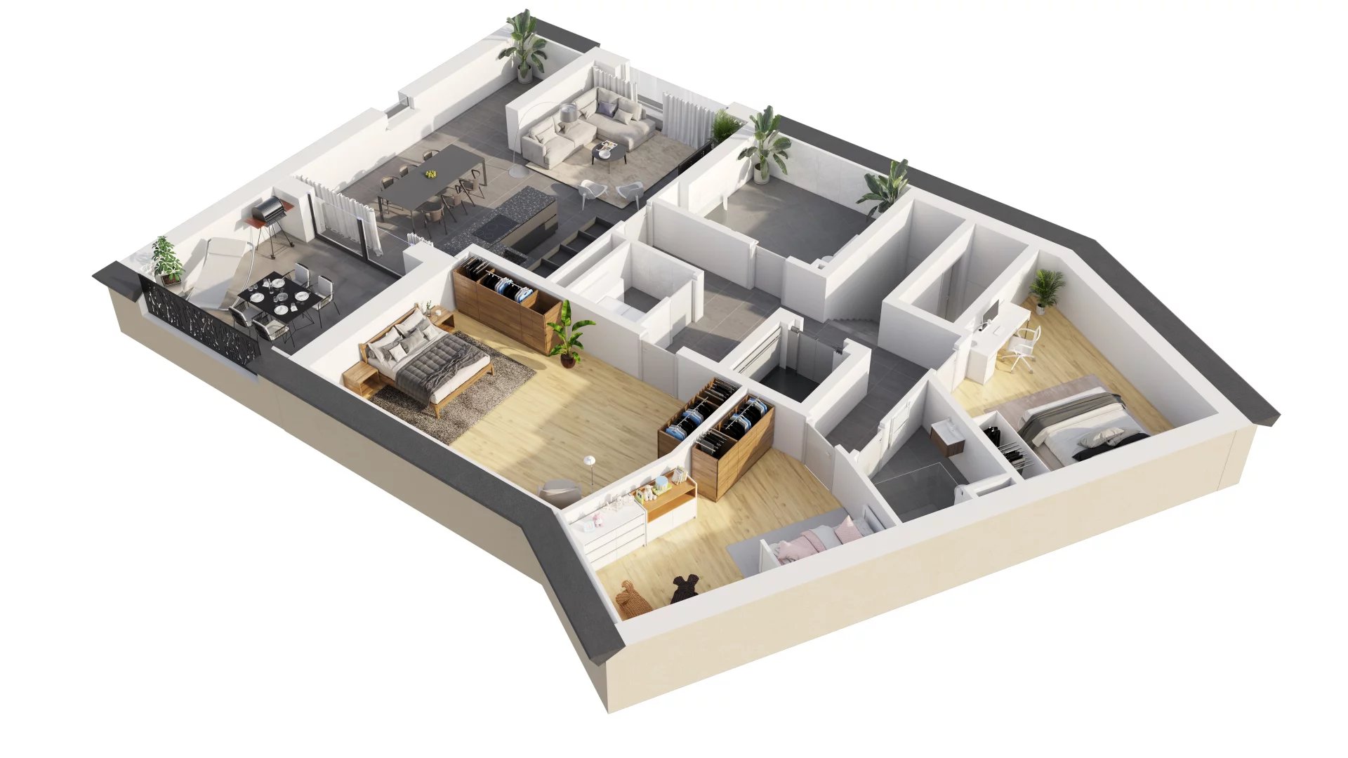 Penthouse - 3 bedrooms - terrace - indoor parking