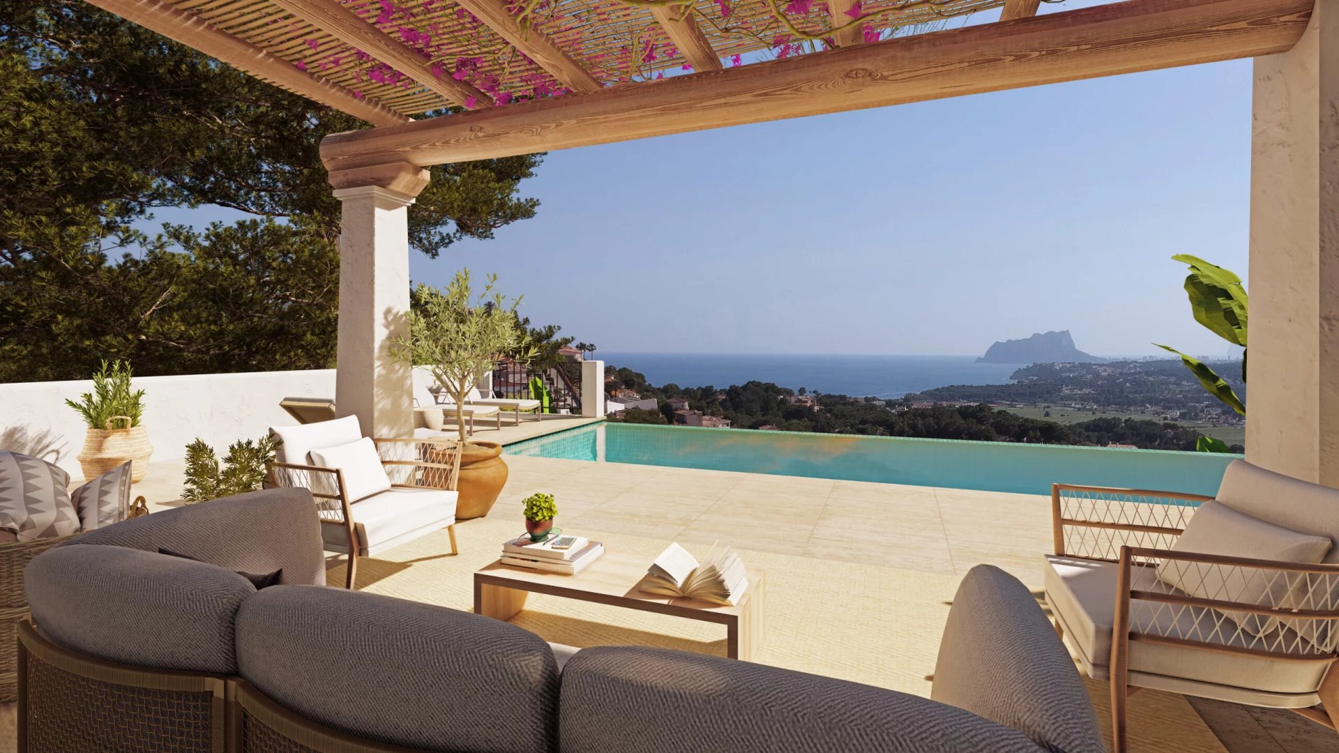 Villa de style Ibiza à Moraira