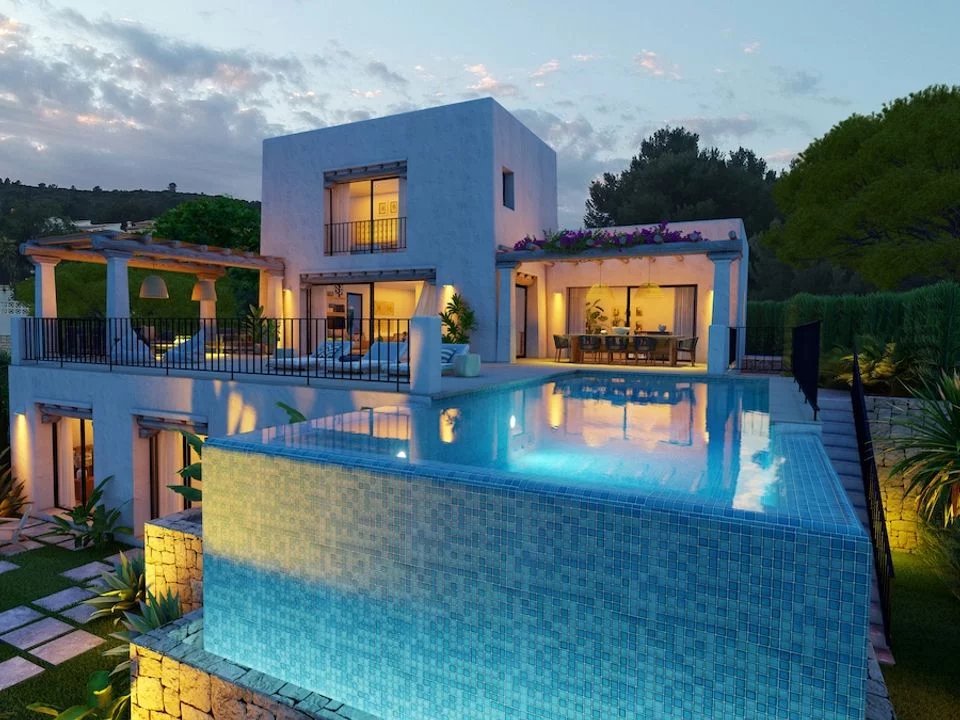 Villa in Ibiza stijl in Moraira