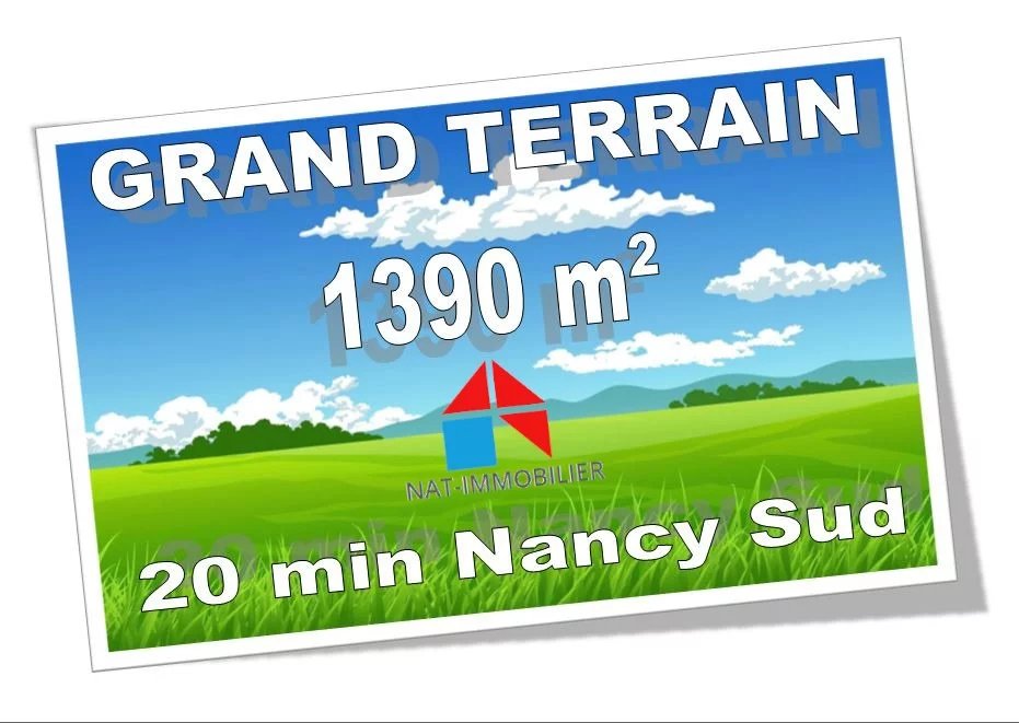 Terrain plat à  20 minutes Nancy Sud