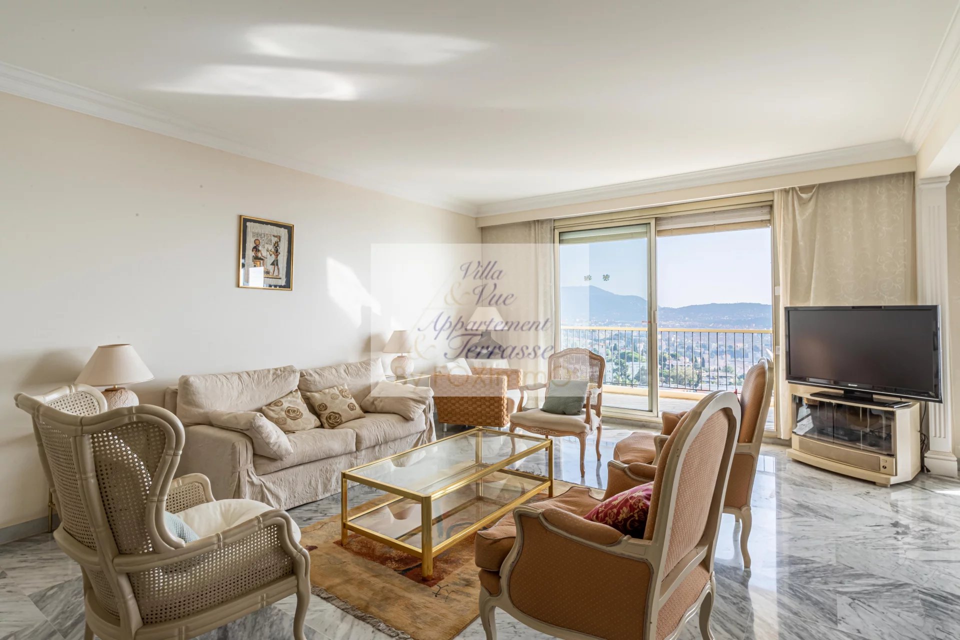 Abbaye de Roseland :Exceptional flat with a panoramic view of the sea and the city of Nice