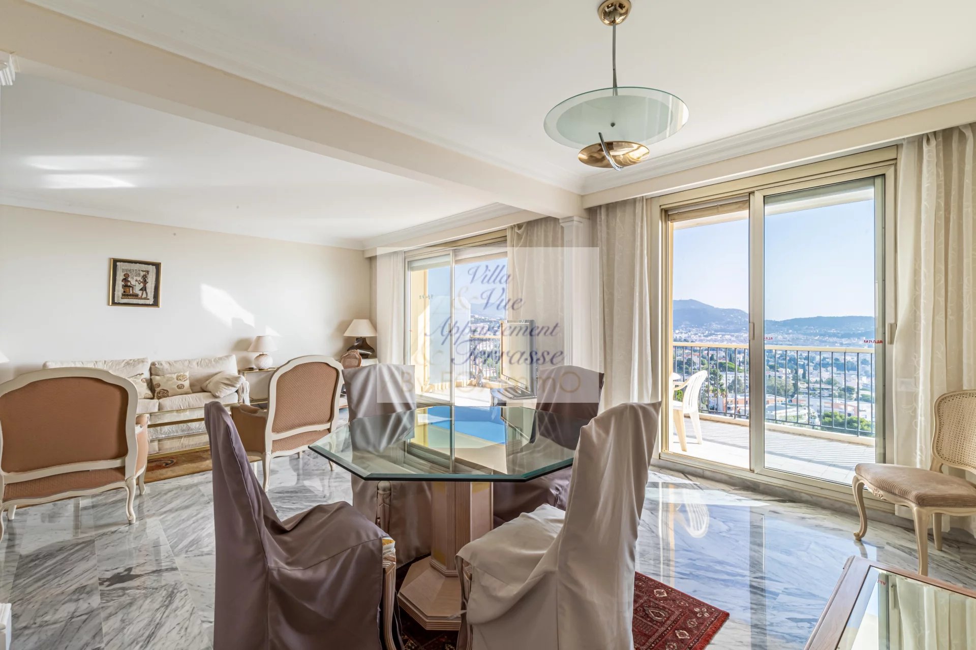 Abbaye de Roseland :Exceptional flat with a panoramic view of the sea and the city of Nice