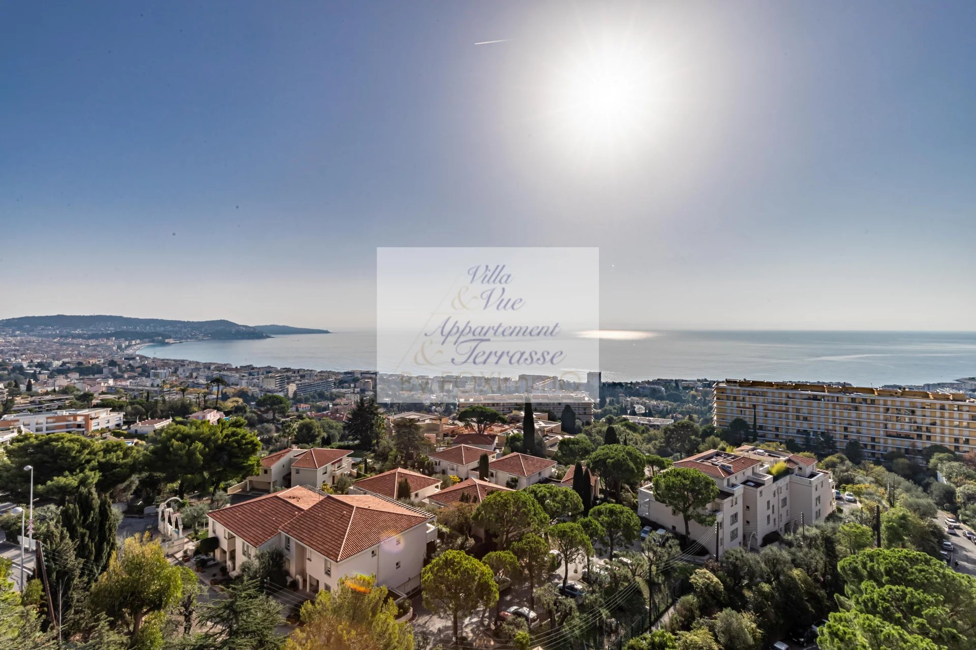 Abbaye de Roseland :Appartamento eccezionale con vista panoramica sul mare e sulla città di Nizza
