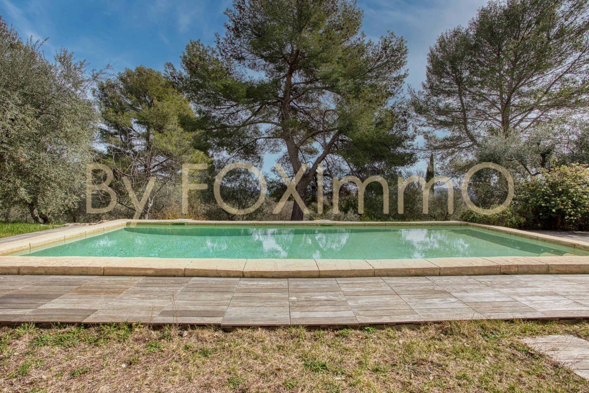 Costa Azzurra, vicino a Grasse e Cannes, magnifica villa, Bastide in assoluta pace e tranquillità, posizione dominante, vista panoramica, piscina, terreno di ulivi