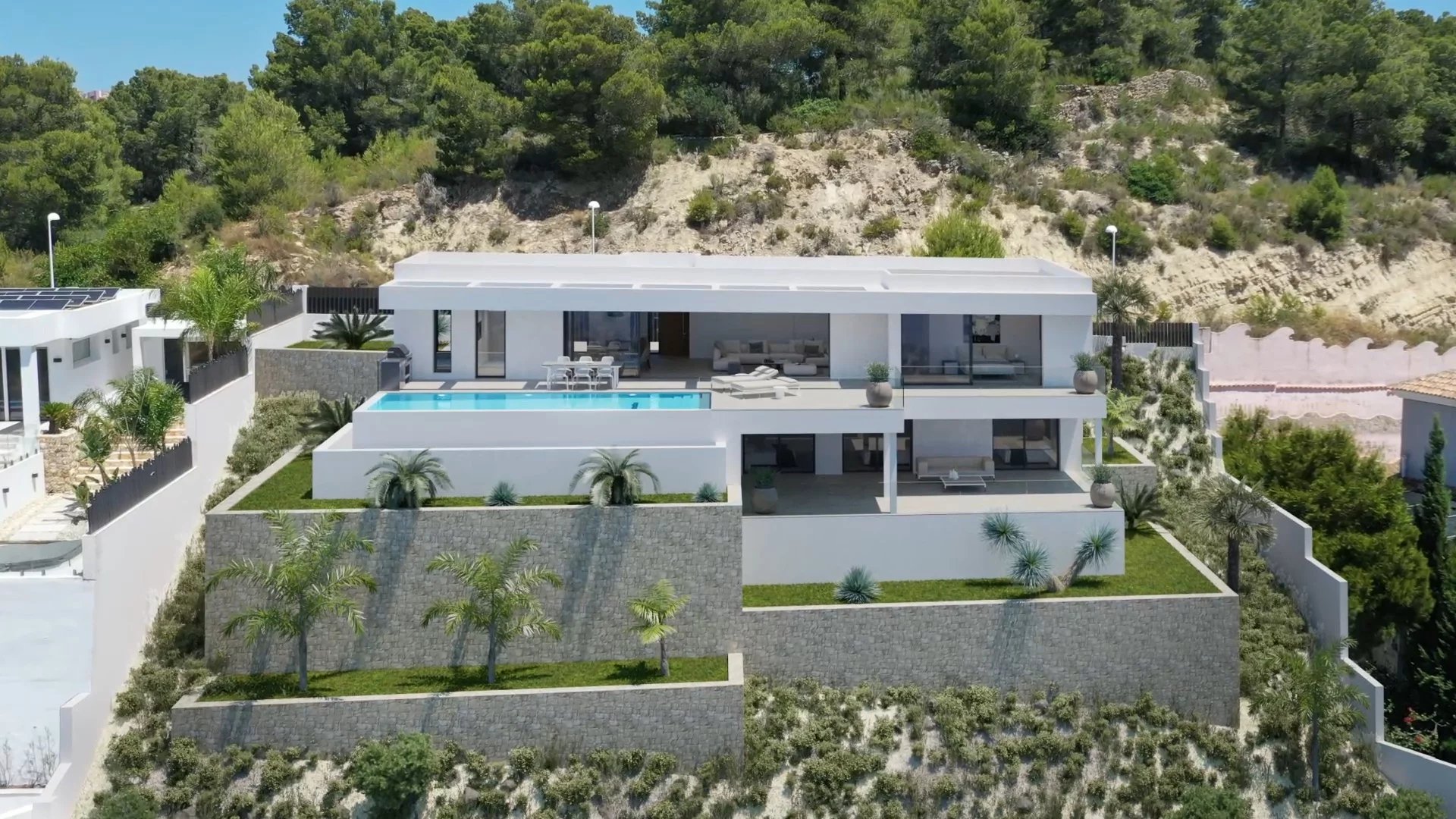Unique new construction villa with amazing sea and peñon views