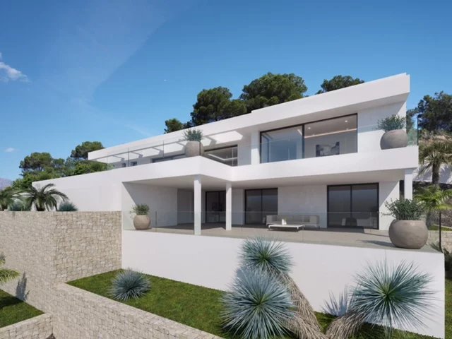 Unique new construction villa with amazing sea and peñon views