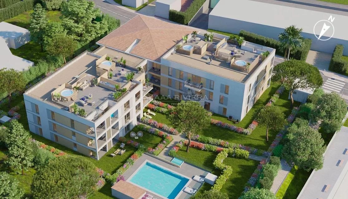 JUAN LES PINS - PROGRAMME NEUF : Appartement 5P avec toit terrasse à 300m de la plage