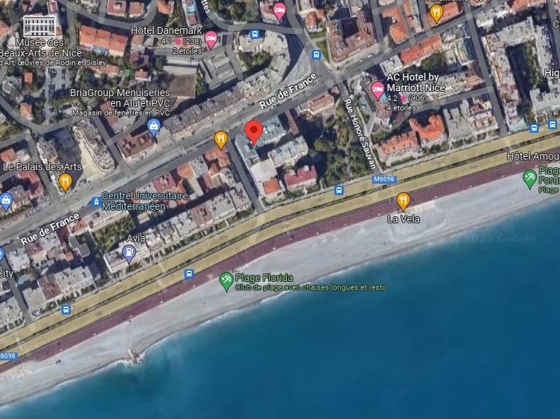 3 pièces Nice centre à 100 mètres de la Promenade des Anglais
