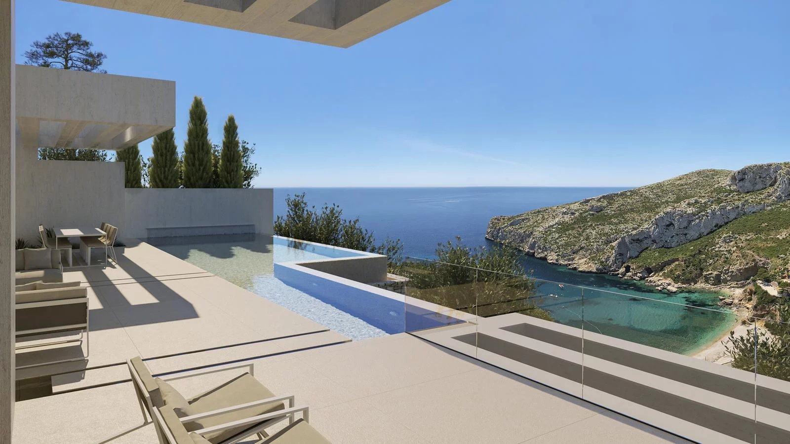 Villa de luxe moderne avec vue sur la mer à vendre à Javea