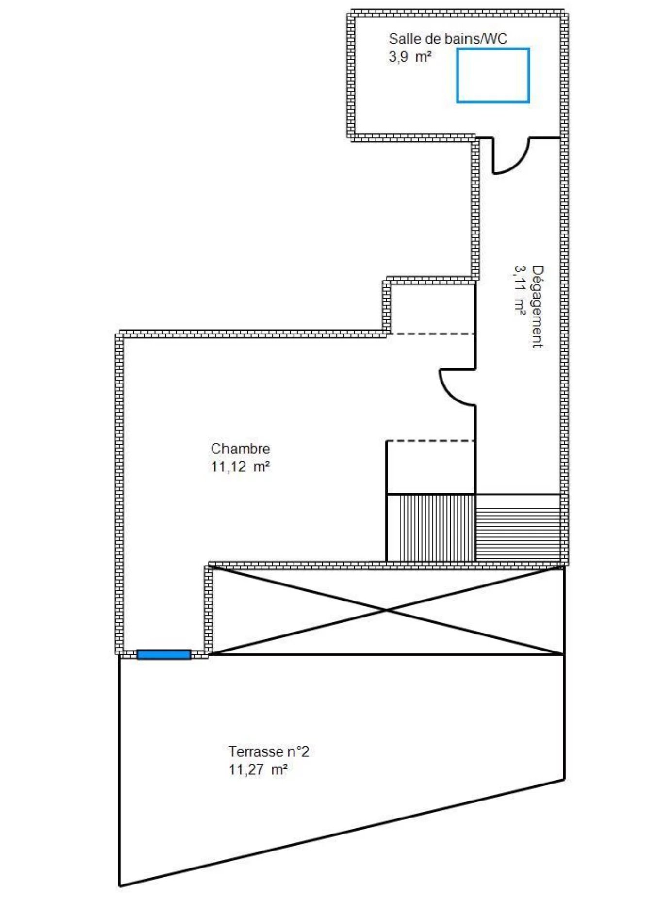 2 Pièces en duplex avec Solarium et balcon