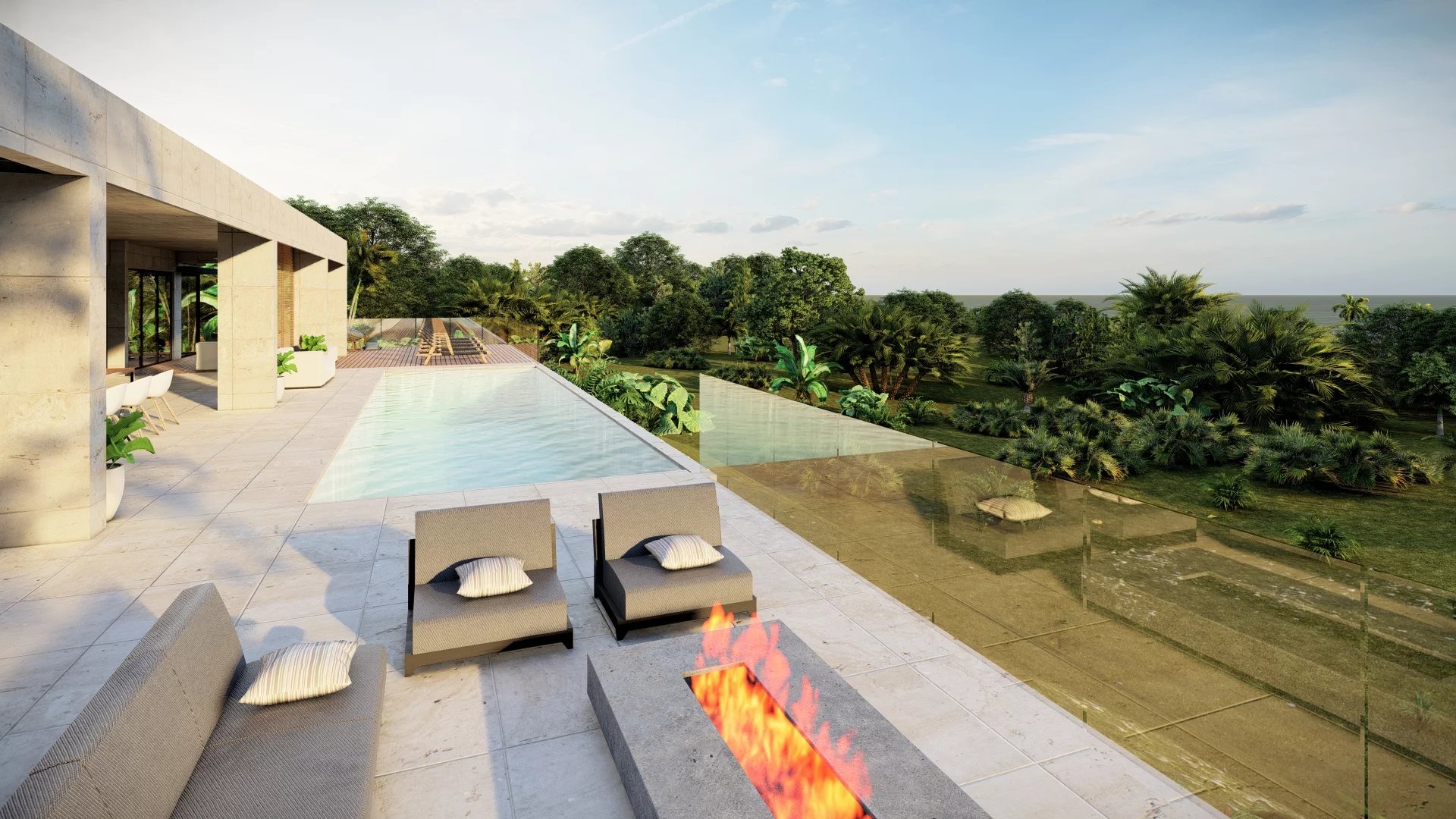 RIVIERE NOIRE - Villa d'exception avec une vue à 360 degrés sur le lagon de l'Ouest - 5 chambres