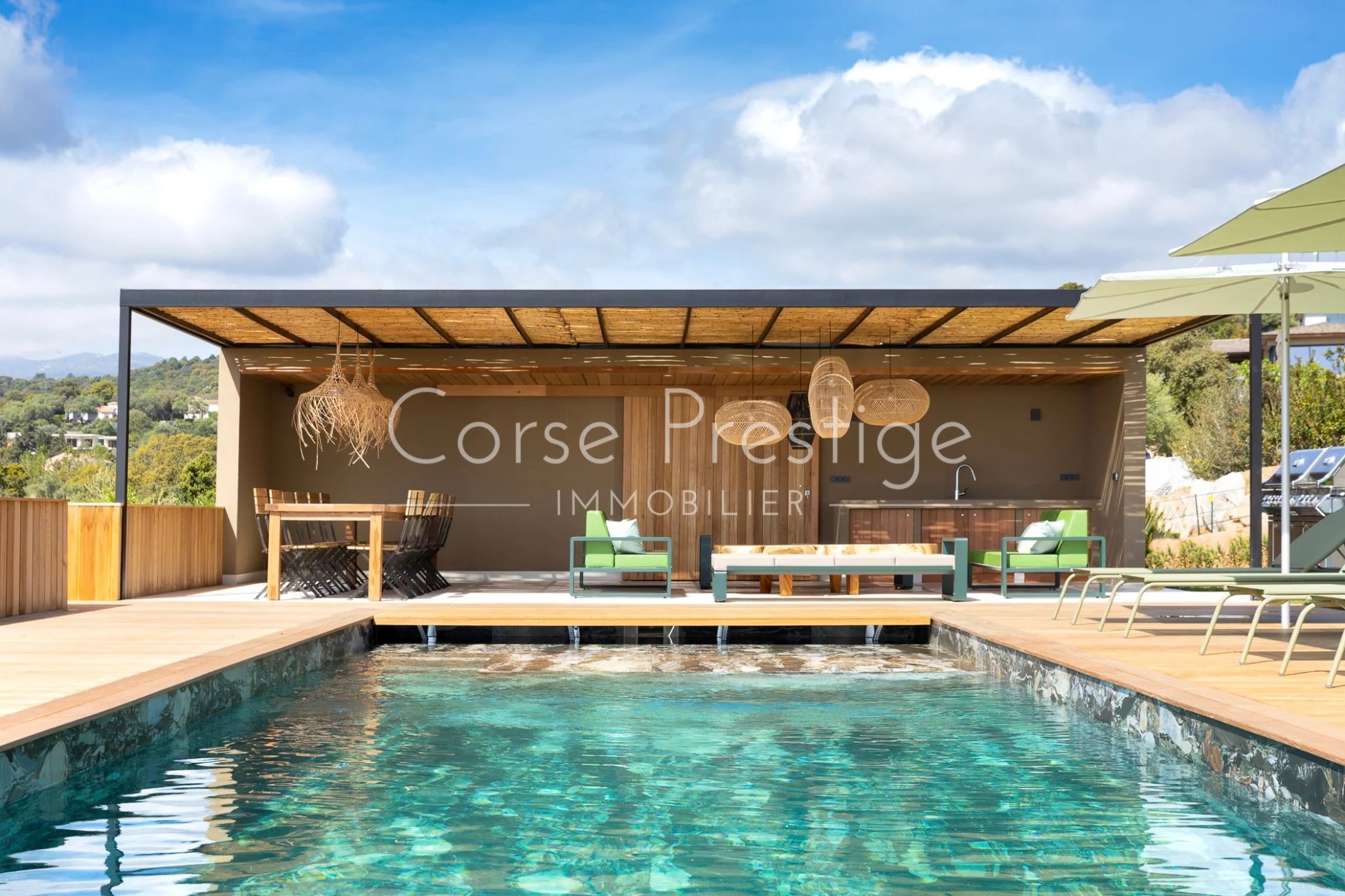 contemporary villa with pool for rent – pinarello – porto-vecchio image1