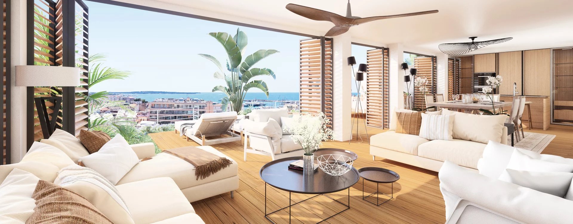 Villa Lérins - Panoramablick auf das Zentrum von Cannes