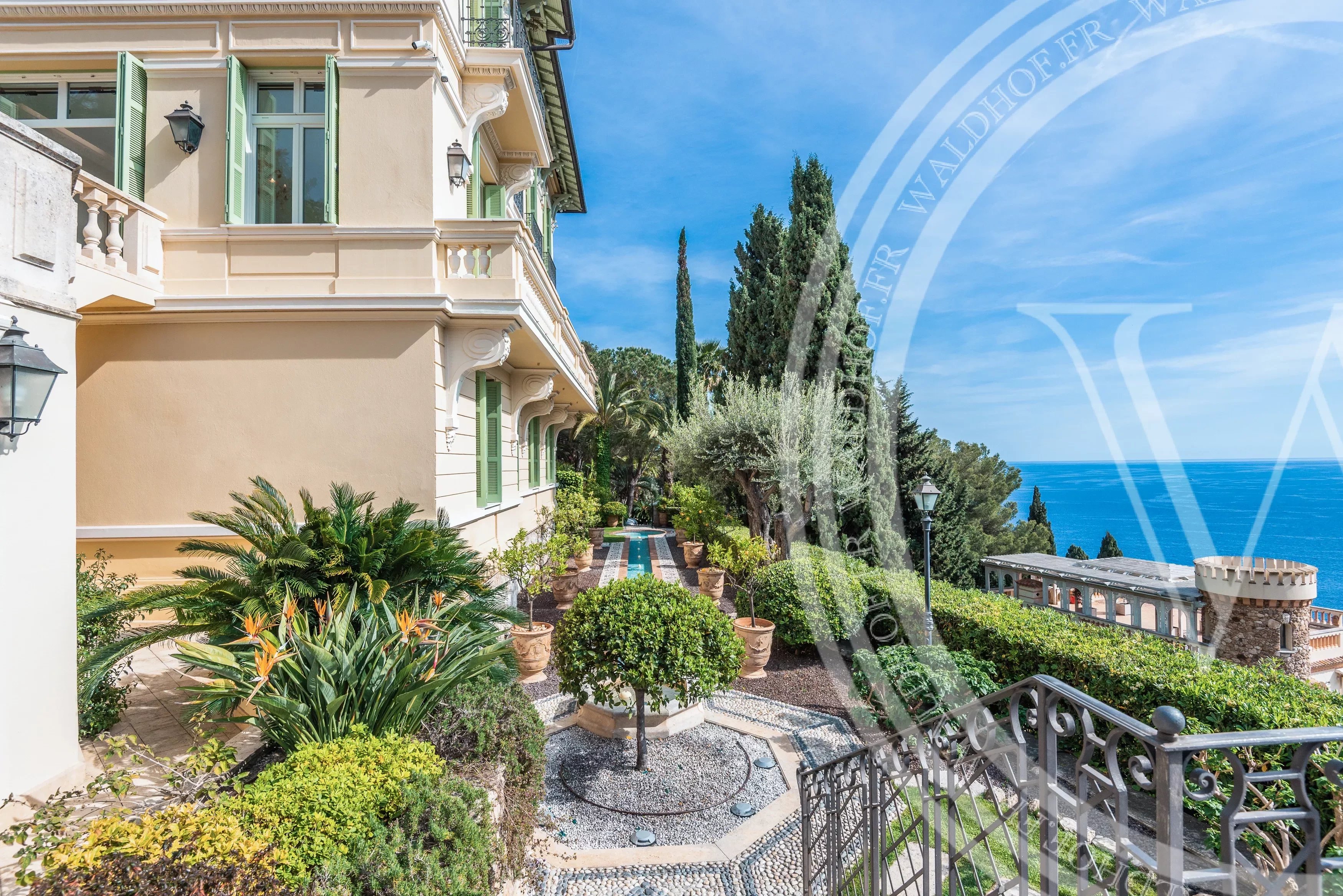 Belle Époque villa with panoramic view of the sea and Monaco