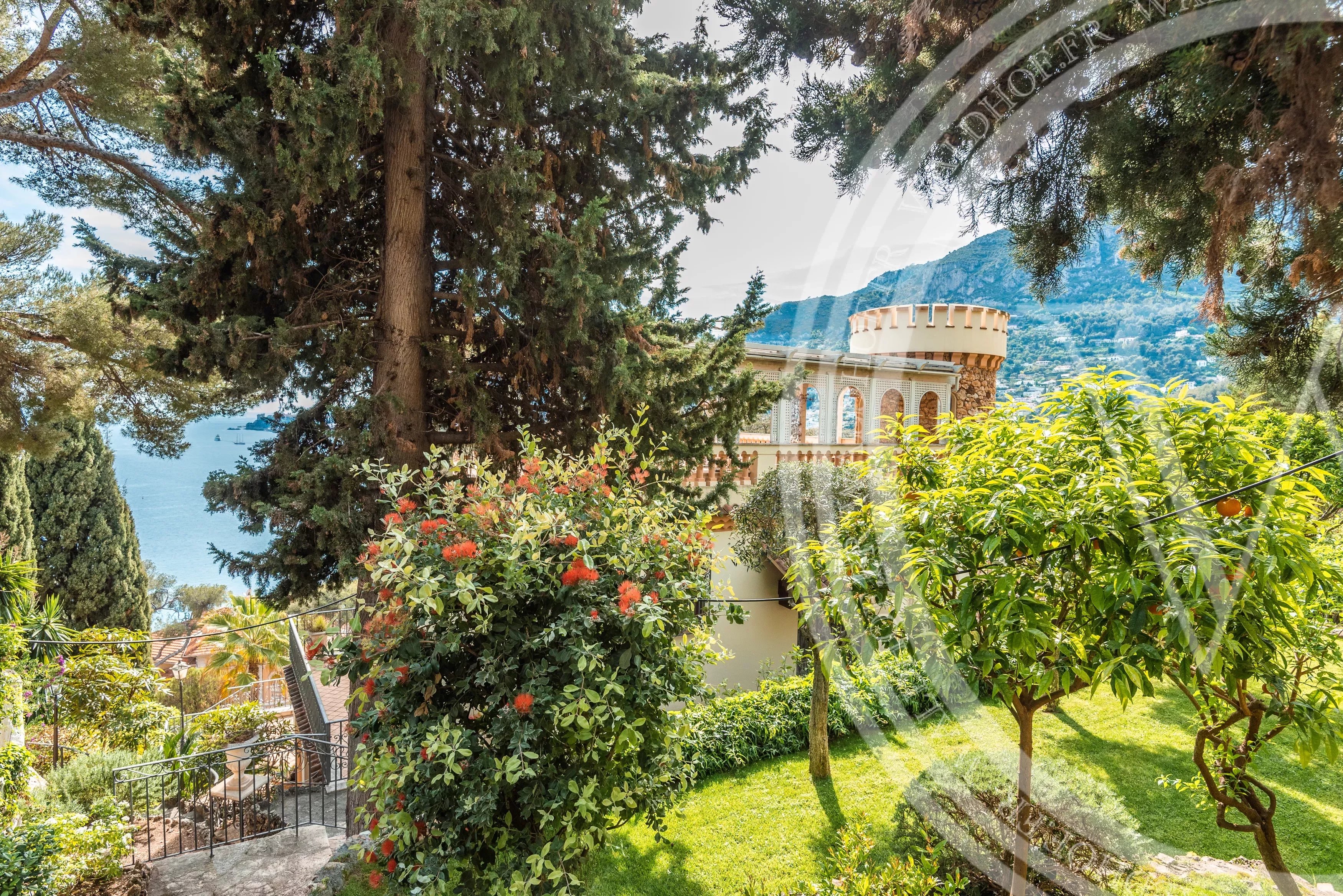 Villa Castel des Colomettes avec vue panoramique sur mer et Monaco