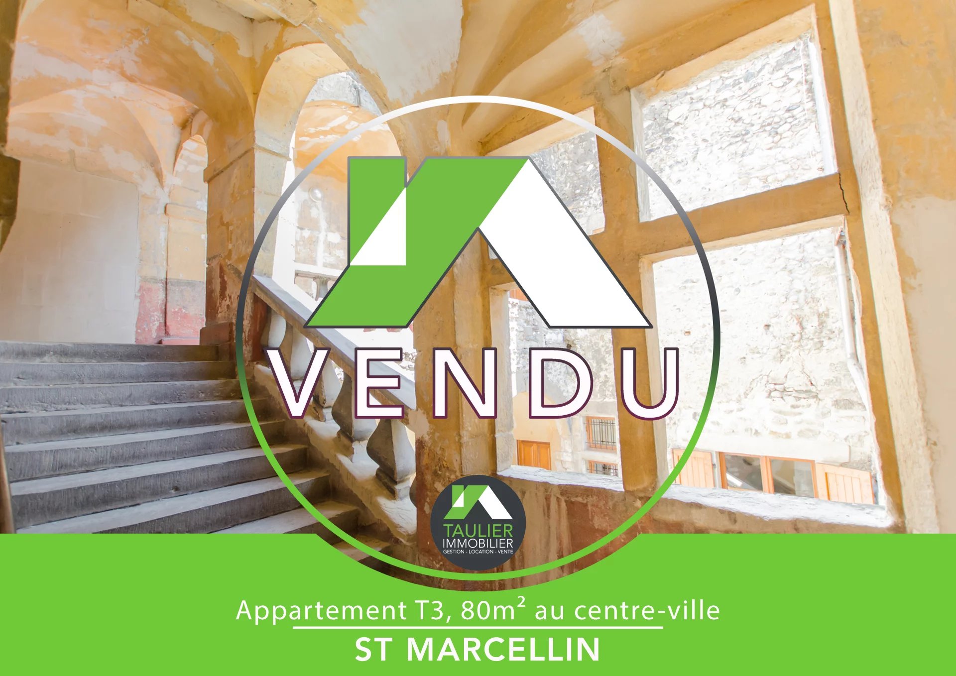 St MARCELLIN - Centre-ville T3 80 m²