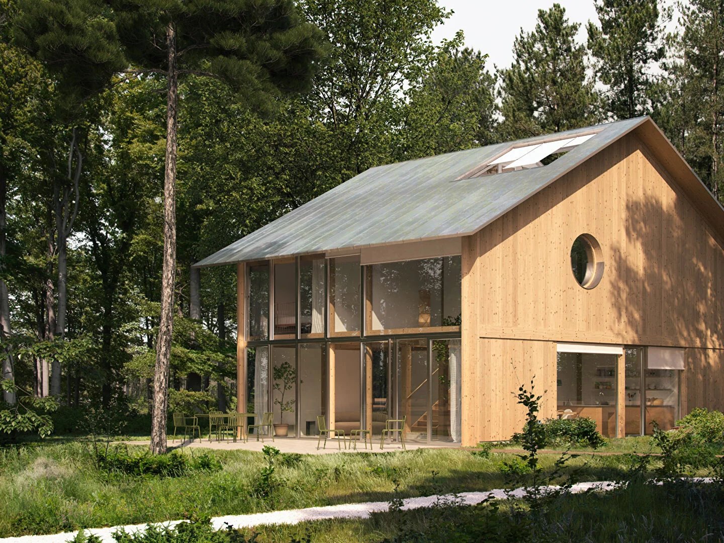 Maison Bioclimatique à Barbizon, Forêt de Fontainebleau