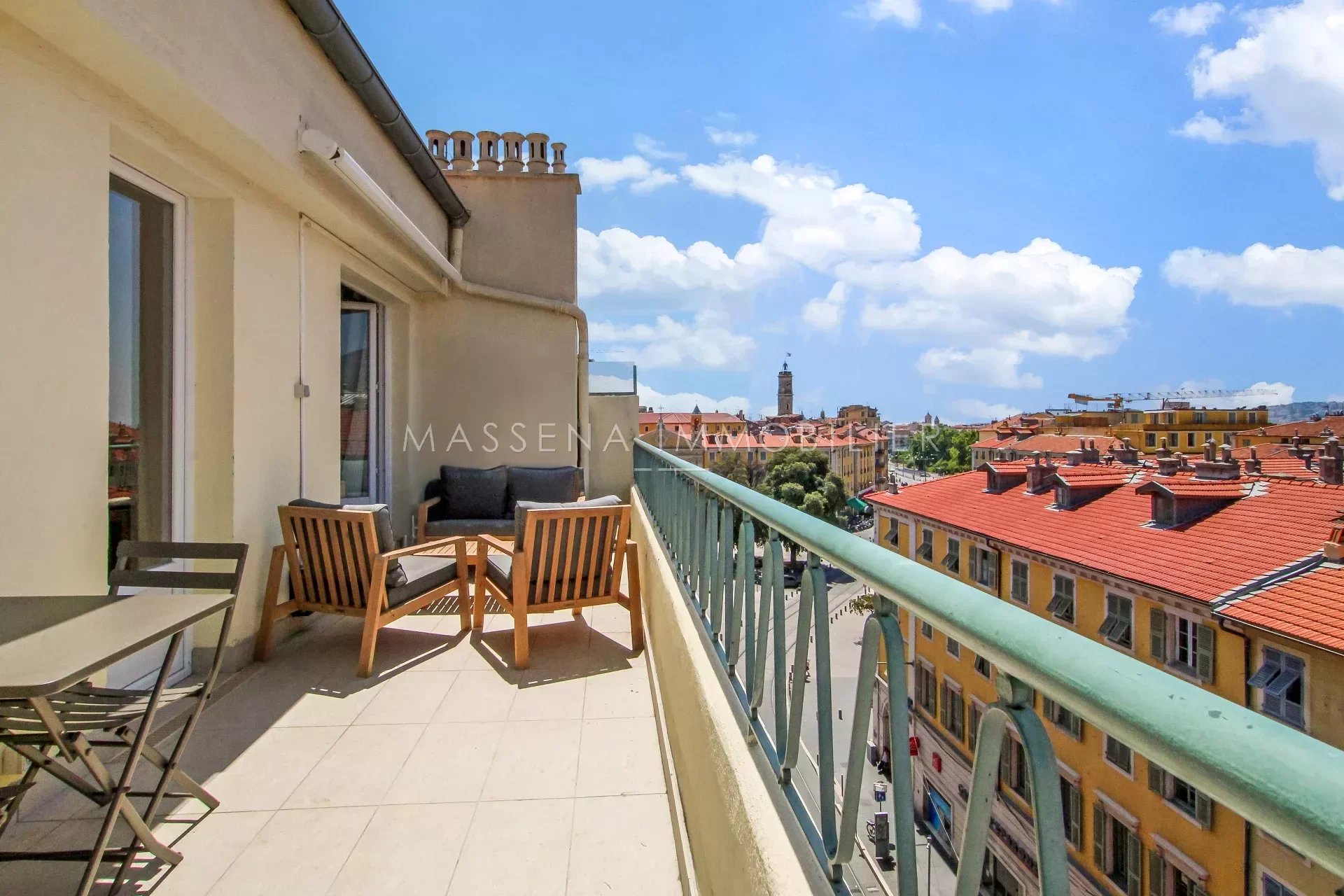 Nice Garibaldi - Appartement 2-Pièces terrasse dernier étage vue panoramique