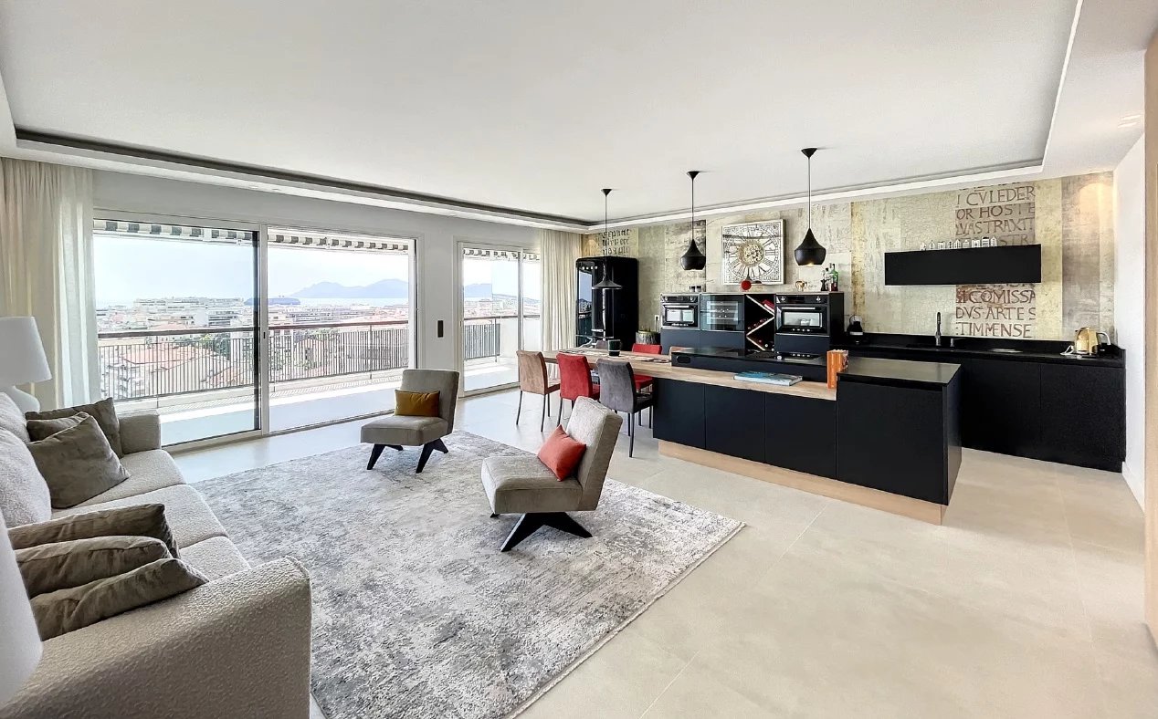 CANNES MONTFLEURY 3P 94M² + 100M² Ter. vue MER