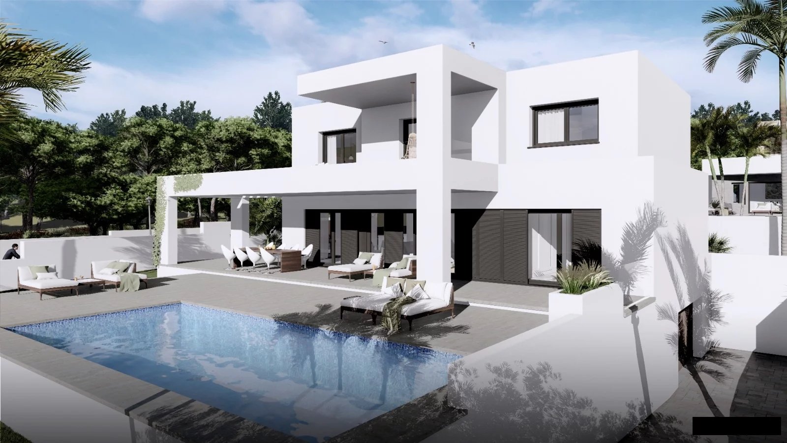 Modern new build villa with sea view