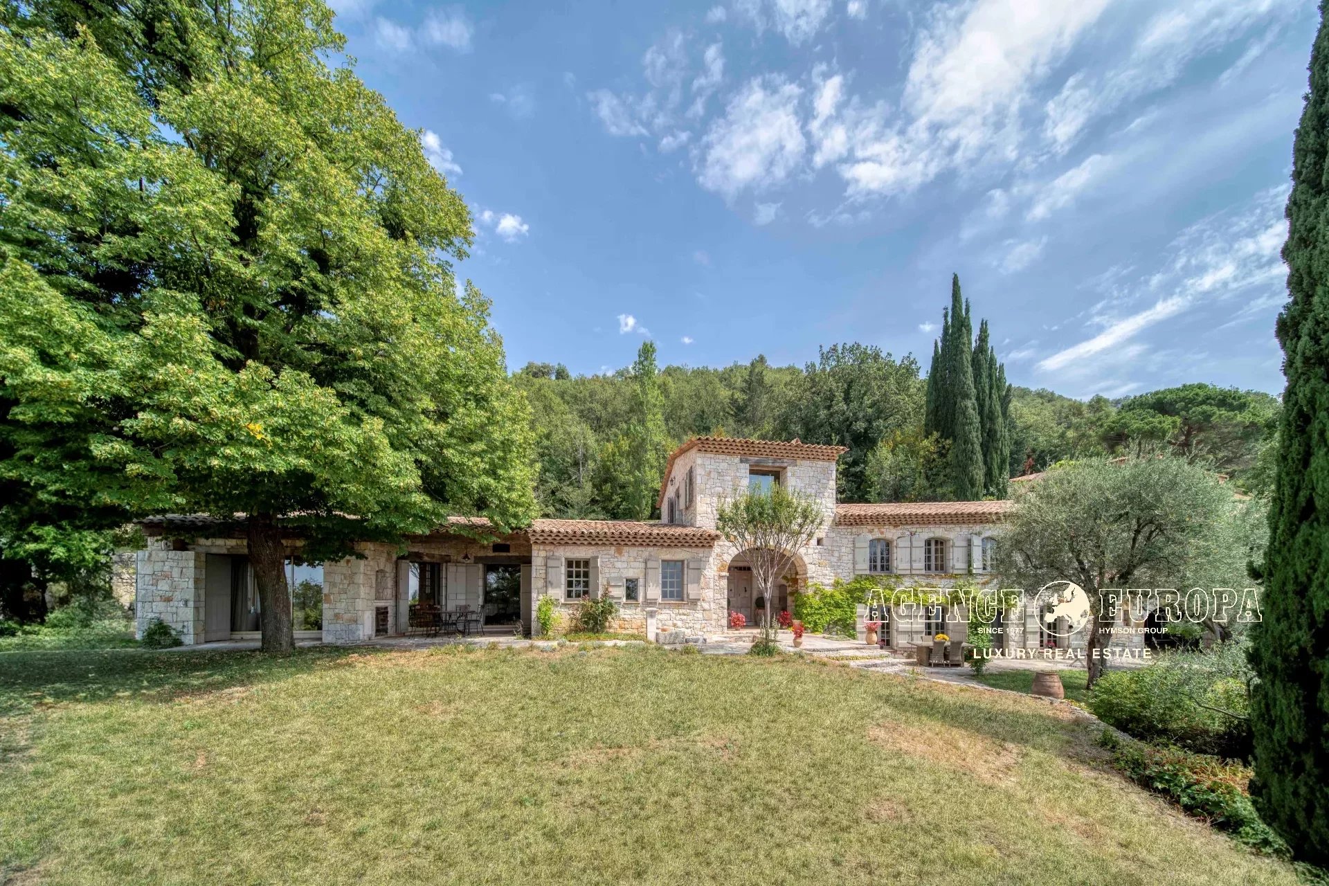 CANNES HINTERLAND - SUPERB "BASTIDE" STYLE STONE HOUSE - PANORAMIC VIEW