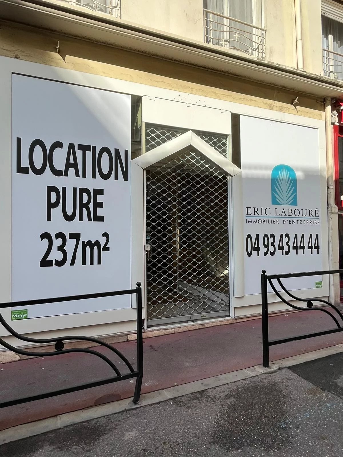 Cannes banane location pure local commercial 237 m2 + sous sol