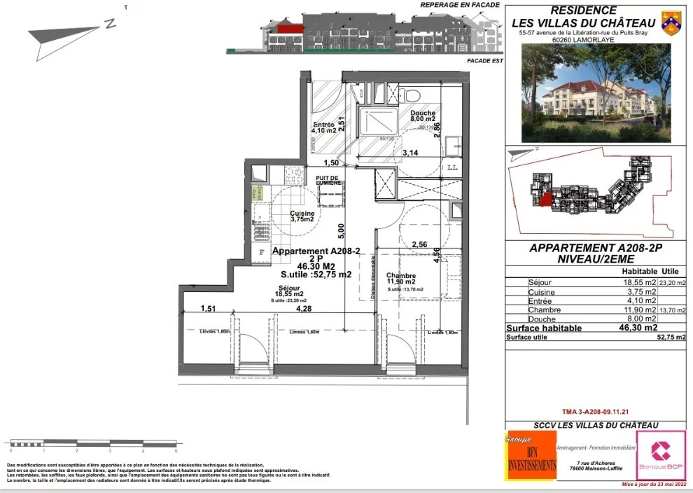 Programme neuf - Appartement 2 Pièces - Lamorlaye 900 € CC