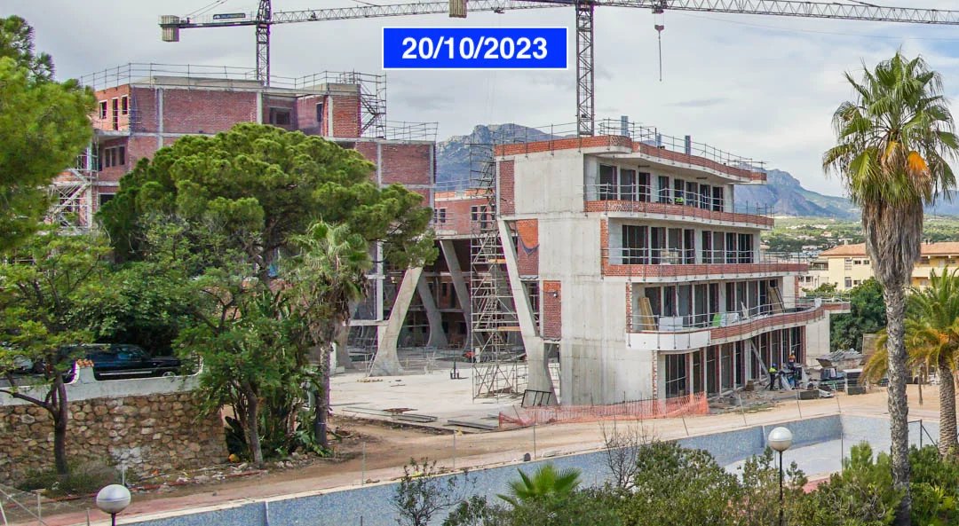 Appartements de luxe en construction dans le centre d'Albir