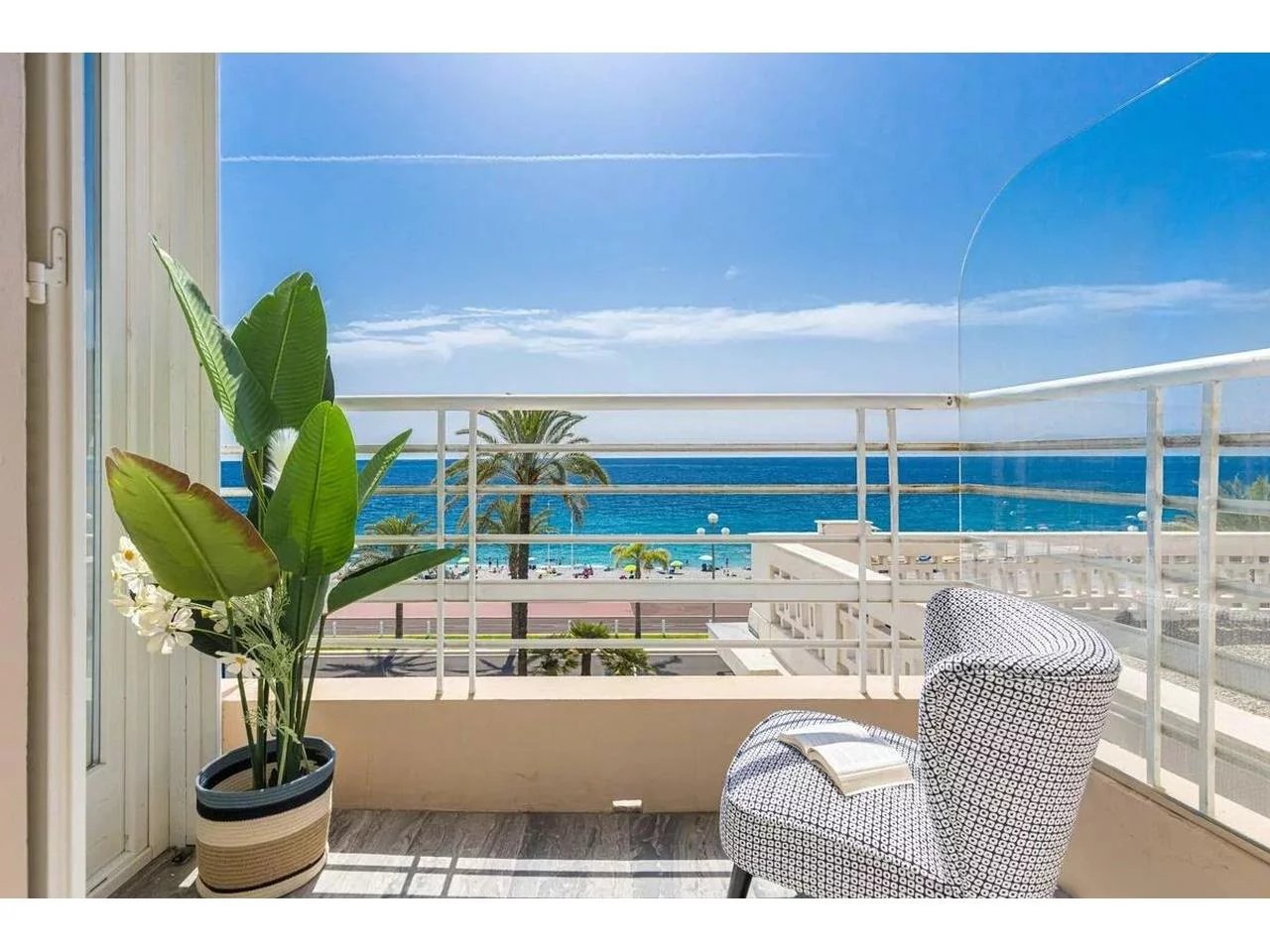 3 pièces Nice Promenade des Anglais, vue mer, terrasse