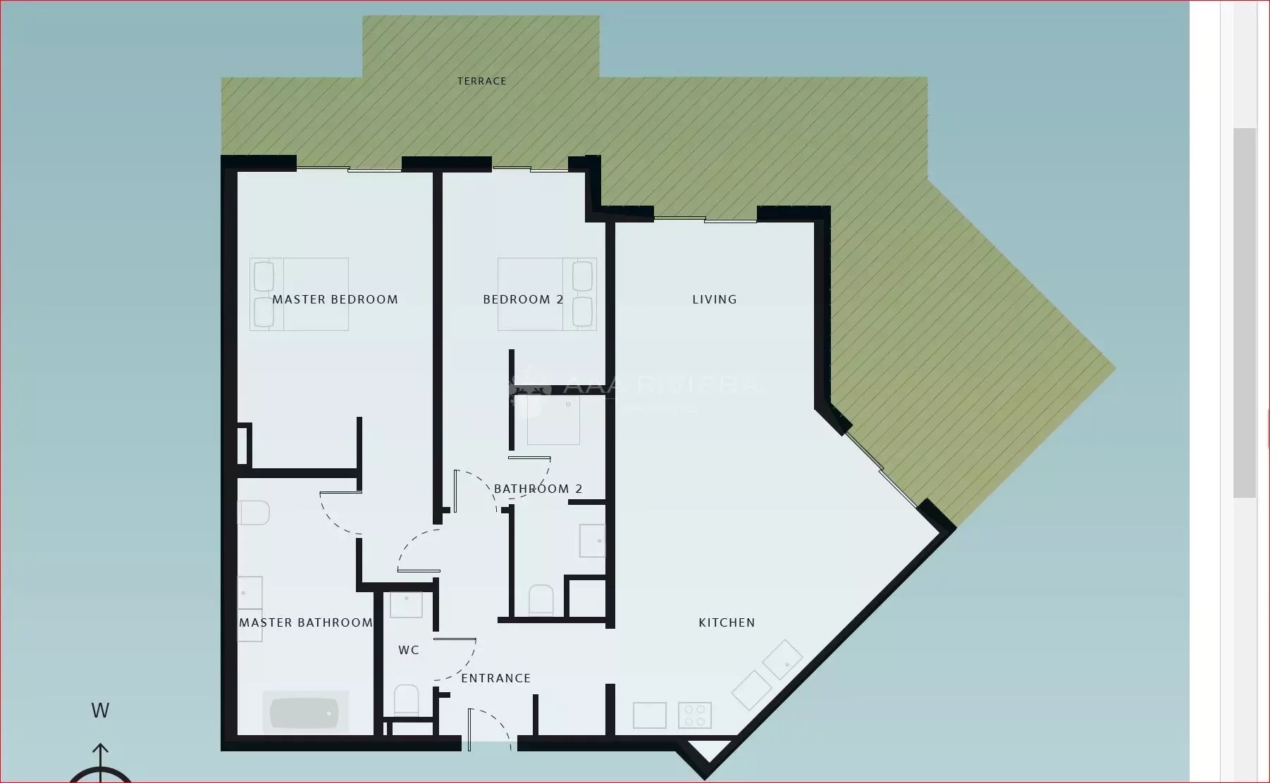 CAP D'ANTIBES -RARE-  Appartement de 83m2 et grande terrasse dans résidence d'exception - E31