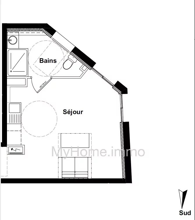 Vente Appartement 26m² 1 Pièce à Nice (06300) - Myhome.Immo