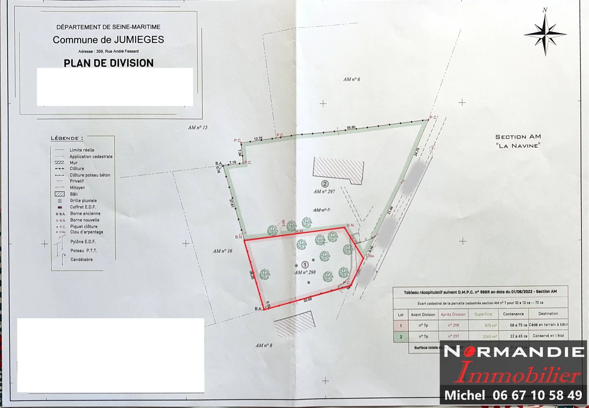 A Vendre TERRAIN Constructible 875 m2 à Batir sur Jumiège