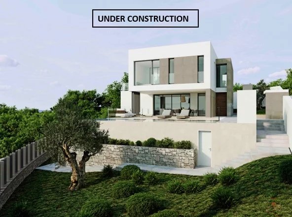 Villa moderna en construcción en Moraira
