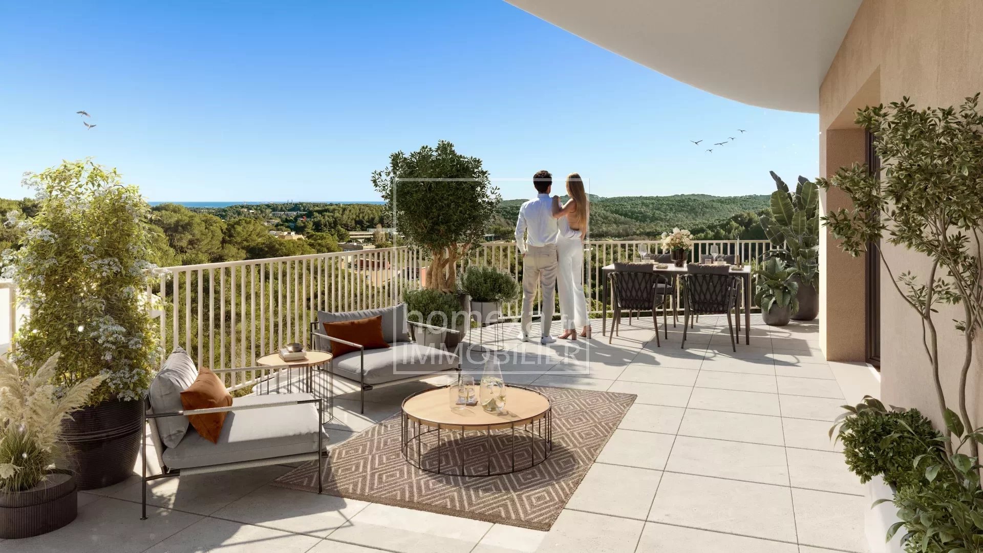 New development with swimming pool in Valbonne Sophia-Antipolis