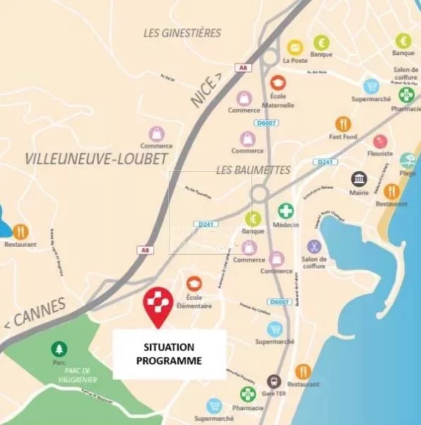 Appartement 3P Villeneuve-Loubet proche mer et commerces
