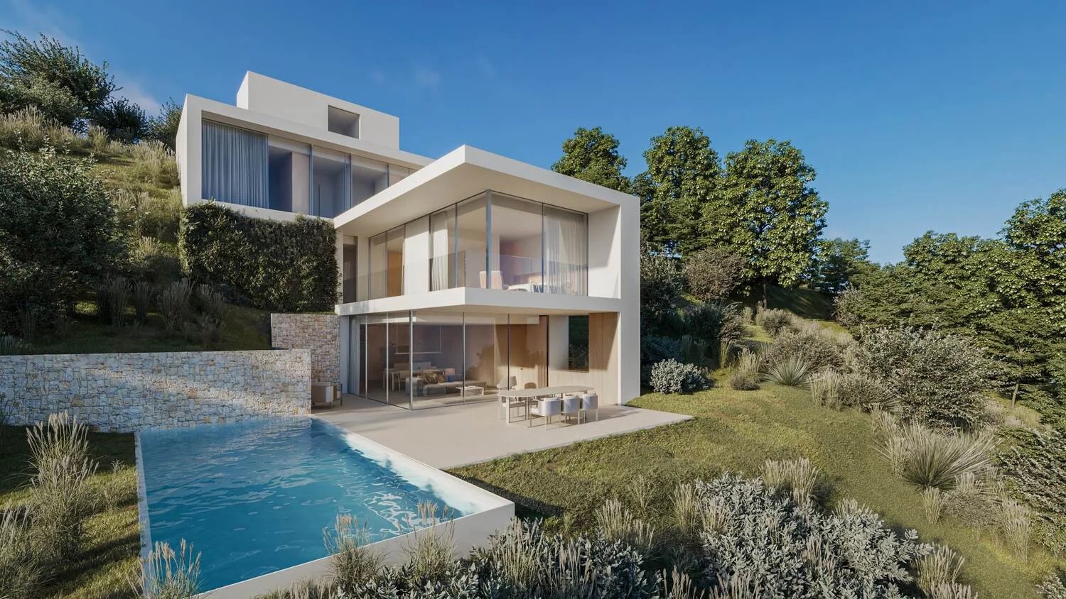 Modern villa with breathtaking sea views